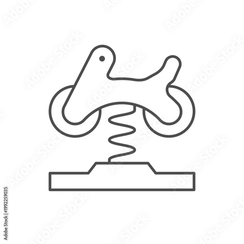 Spring rider line outline icon