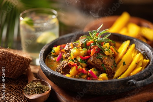Vibrant Guyanese Summer Dish Display