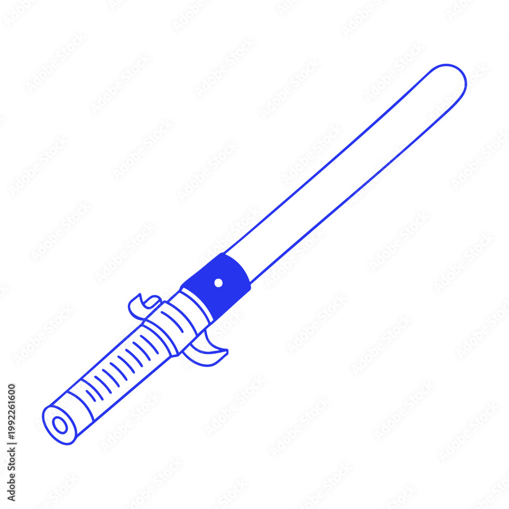 Naklejka premium Light Sword Doodle Illustration