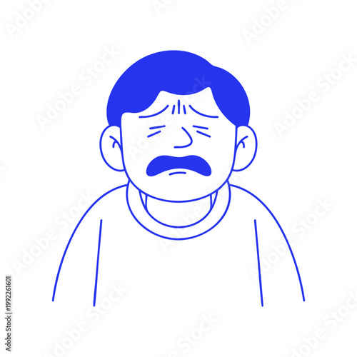 Pain Person Doodle Illustration