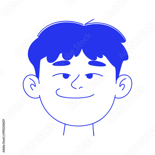 Teenager Face Doodle Illustration