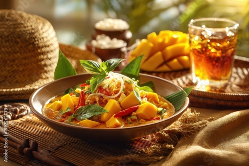 Vibrant Indonesian Summer Dish Display