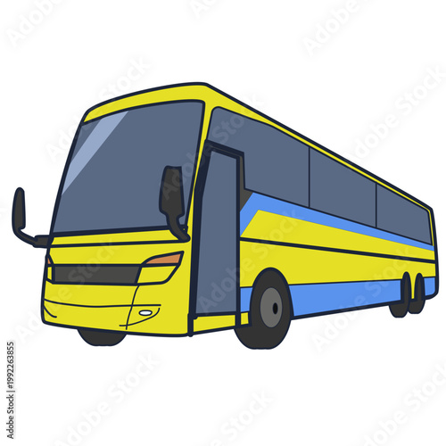 ツアーバス_高速バスのイラスト