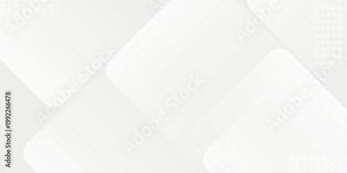 3D white geometric abstract background overlap layer on bright space with rounded rhomb effect decoration