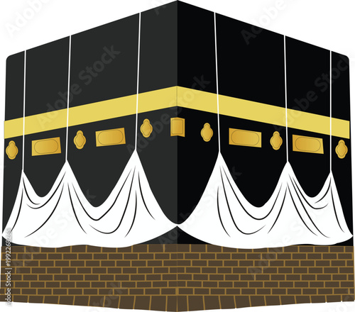 Vector of Holy Kaaba in mecca Saudi Arabia