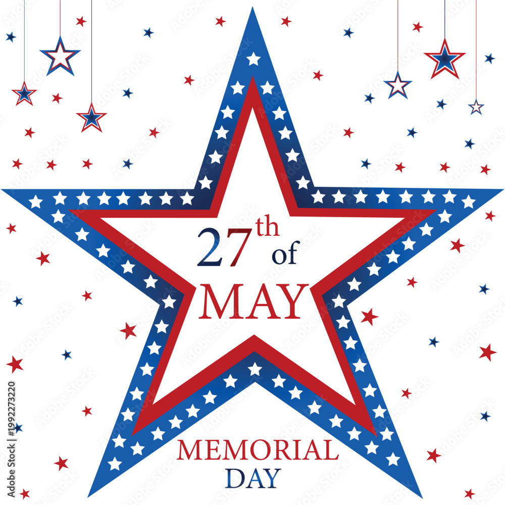 Obraz premium USA Memorial Day Poster Banner Design 