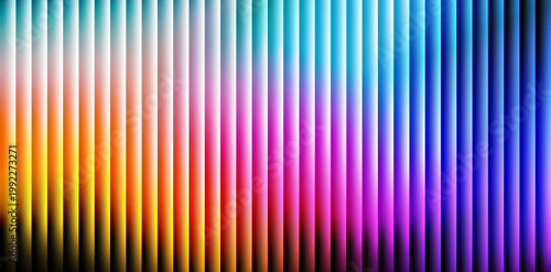 Neon Rainbow Gradient Stripes Background with High Contrast Color Glow