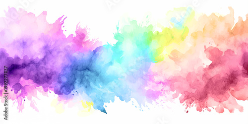 Watercolor burst of vibrant hues in a dynamic explosion of colors, an abstract watercolor painting, ideal for projects needing creative backgrounds. for print, wall art, branding
