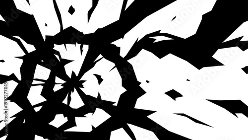 左下から爆発する光のエフェクトのイラスト素材_シルエット_16:9