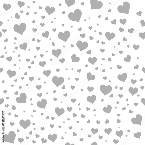 a black heart. gray. a pattern with hearts. cute decor. banner, booklet. vector illustration. 