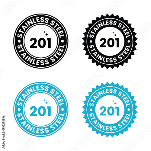 A graphic illustration depicts four circular badges featuring the number 201 styled in varying color schemes high quality professional detailed modern elegant stylish