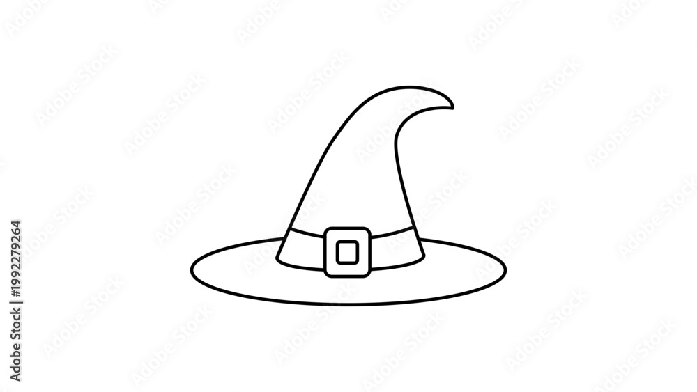 Foto Sharp Wizard Cap Silhouette with Variable Path Width