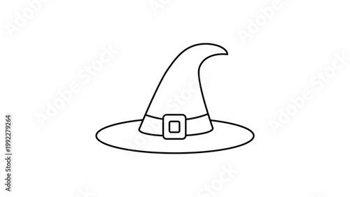 Foto Sharp Wizard Cap Silhouette with Variable Path Width
