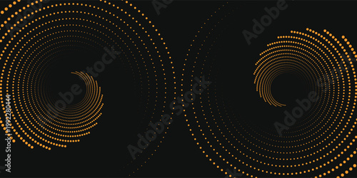 Collection of dotted circle wave vector icons. Ripple circle graphic design elements