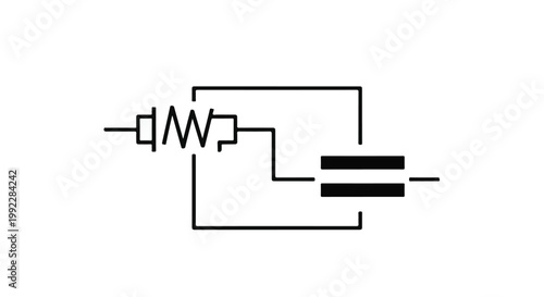 Circuit diagram shows a complex electronic schematic with resistors and capacitor.