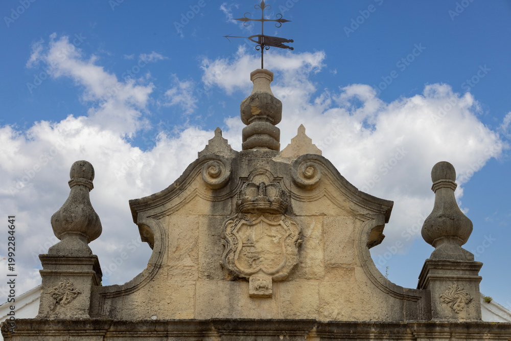 Obraz premium Main entrance gate of Real Maestranza de Caballeria library, Ronda, Spain, Andalusia