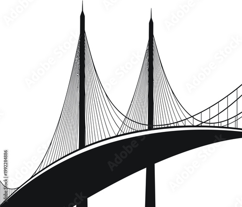 A detailed vector illustration of a modern desktop printing device actively producing documents, symbolizing efficient office productivity and the generation of essential hard copies