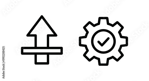 Rule priority and priority setting icons with priority importance mechanism illustration strategy management decision business workflow minimalist isolated