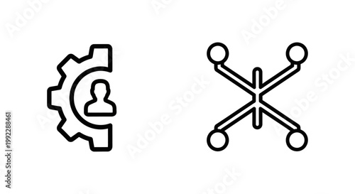 Rule group and group condition icons with condition organization structure settings configuration flowchart workflow connection management business illustration technology software