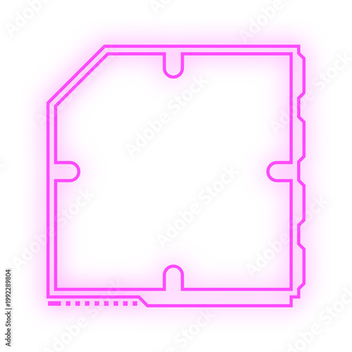neon square digital frame