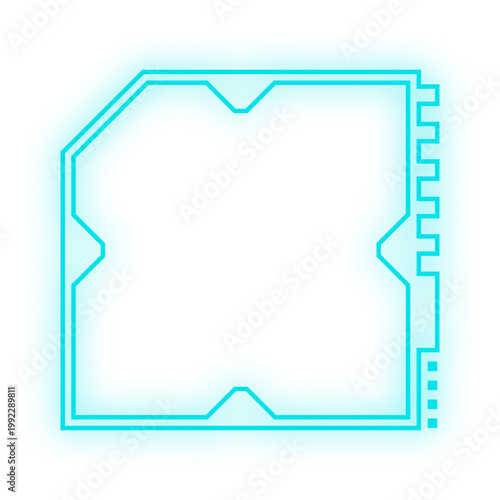 neon square digital frame