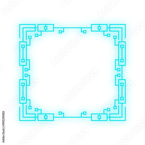 neon microchip frame