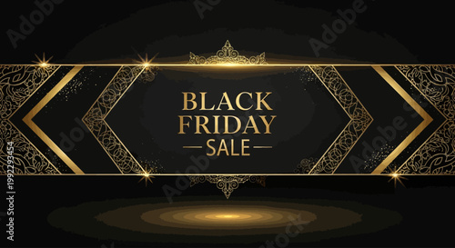 Black Friday Sale Shopping Discount Sign.