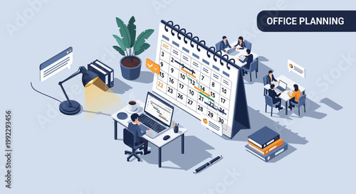 Office planning and organization workspace.