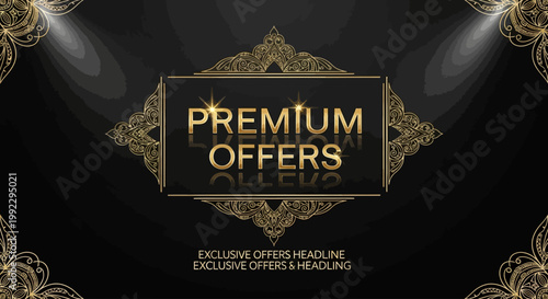 Golden Premium Offers Advertisement Display.