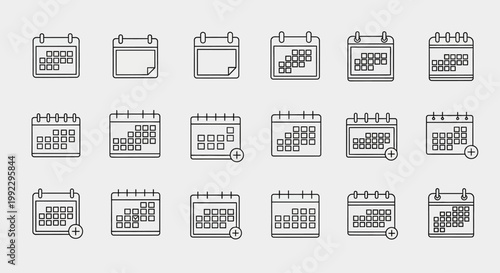 Collection of calendar icons.