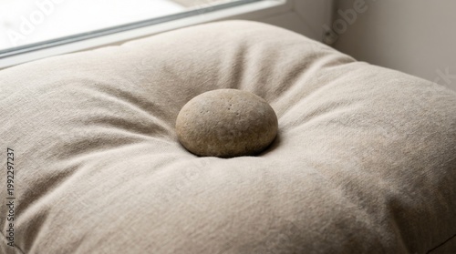 Stone pressing soft cushion gentle pressure concept minimal
