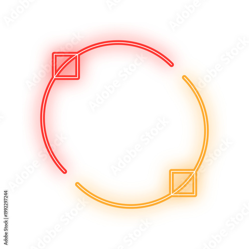 two tone round frame