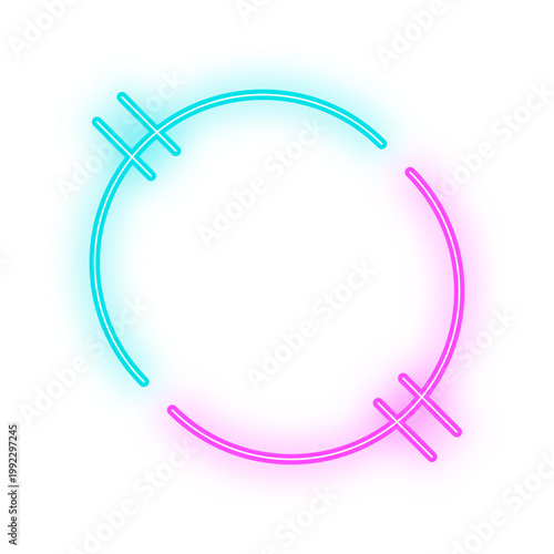 two tone round frame