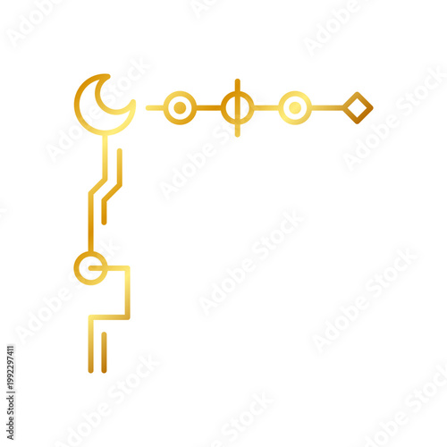 gold moon line corner