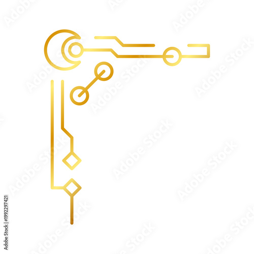 gold moon line corner