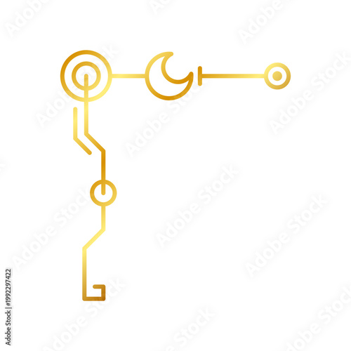 gold moon line corner