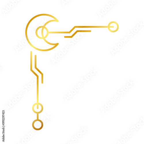 gold moon line corner