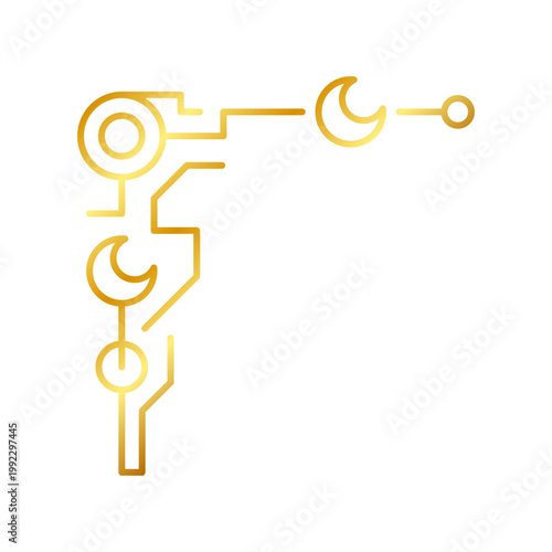 gold moon line corner