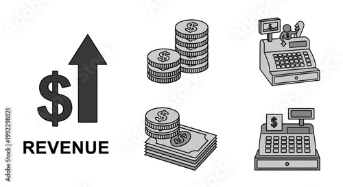 Increasing revenue with money and cash registers.
