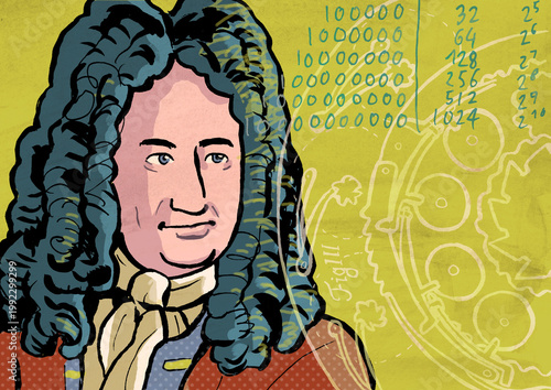 Foto Gottfried Wilhelm Leibniz, Collage