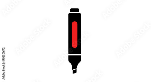 Black marker pen with red ink.