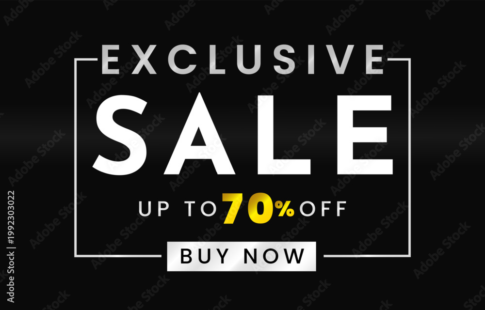 Obraz premium Luxury Discount Banner with Clean Layout and Modern Typography