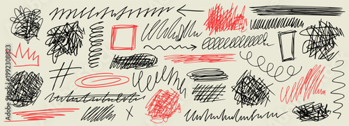 Abstract doodle texture with messy pen scratch lines, chaotic scribbles, thin pen scratches, hand drawn strokes for grunge backgrounds and creative illustration work