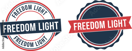 Patriotic Freedom Light Seal Badges for 4th of July and Independence Day Designs
