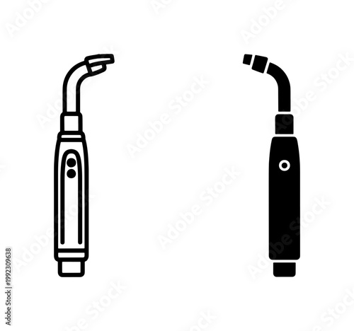 Dental Curing Light Icon Set for UV Resin Bonding