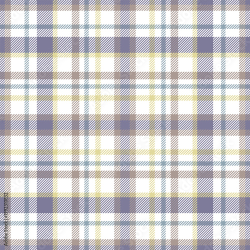 Plaid seamless pattern. Check line. Repeating tartan checks design. Repeated scottish stripe flannel. Scotland fabric prints. Gingham twill lattice. Repeat ekose weave plaids. Vector illustration