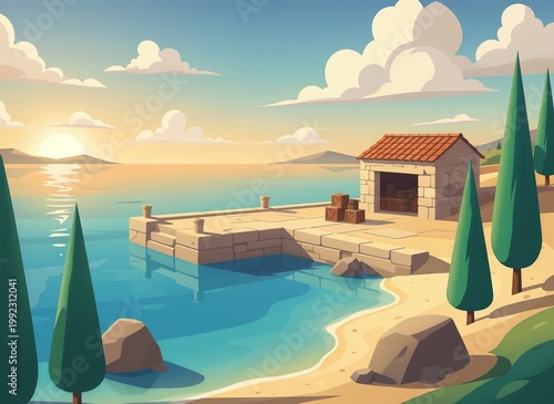 Coastal Storage Scene