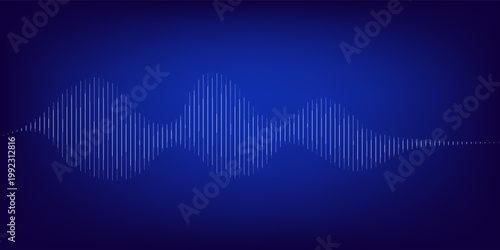 Abstract Digital EQ Equalizer. Sound Wave Design Element. Speaking Sound Wave Vector Illustration