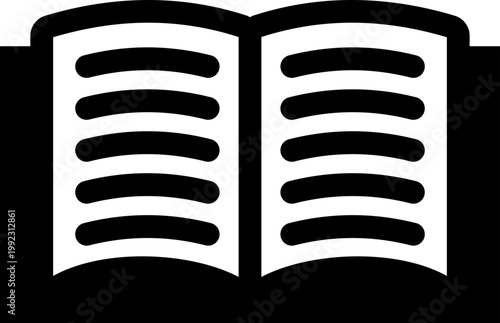 Book icon library literature education reading textbook notebook manual guide publication archive knowledge study learning open closed book flat line vector