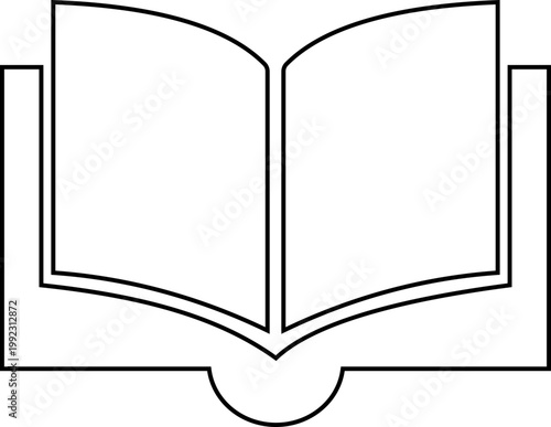 Book icon library literature education reading textbook notebook manual guide publication archive knowledge study learning open closed book flat line vector